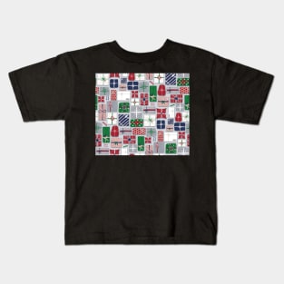 Xmas parcels on gray Kids T-Shirt